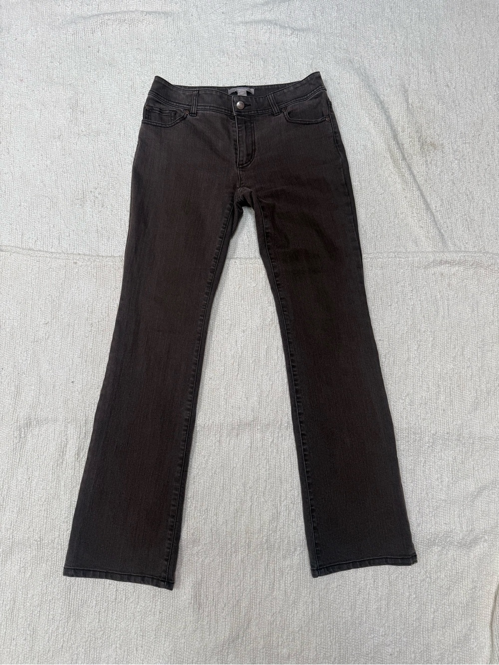 Chico's So Slimming Bootcut Dark Wash Brown Tone Stretch Jeans Women's Size 2